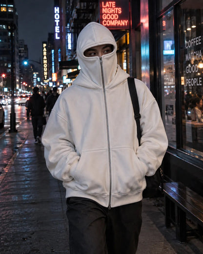 ANTI SOCIAL BALACLAVA ZIP-UP HOODIE