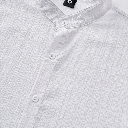 👕 60 % DE RÉDUCTION ! ☀️ Chemise d'été à manches courtes et col montant pour homme – Confortable, respirante et parfaite pour les chaudes journées d'été 🔥